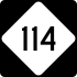 North Carolina Highway 114 marker