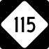 North Carolina Highway 115 marker