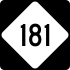 North Carolina Highway 181 marker