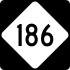 North Carolina Highway 186 marker