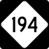 North Carolina Highway 194 marker