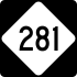North Carolina Highway 281 marker
