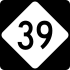 North Carolina Highway 39 marker
