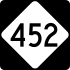North Carolina Highway 452 marker