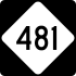 North Carolina Highway 481 marker