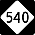 North Carolina Highway 540 marker