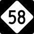North Carolina Highway 58 marker