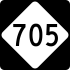 North Carolina Highway 705 marker