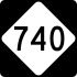 North Carolina Highway 740 marker