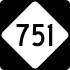 North Carolina Highway 751 marker
