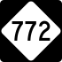 North Carolina Highway 772 marker