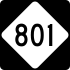 North Carolina Highway 801 marker