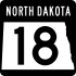 North Dakota Highway 18 marker