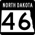North Dakota Highway 46 marker
