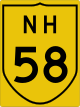 National Highway 58 shield}}