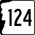 New Hampshire Route 124 marker