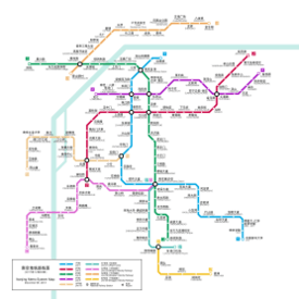 A map of Nanjing metro lines currently in operation