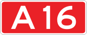 A16 motorway shield}}