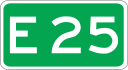 European route E 25 shield}}