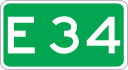 European route E 34 shield}}