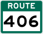 Route 406 shield