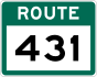Route 431 shield