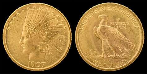 Augustus Saint-Gaudens' Indian Head eagle (1907)