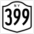 New York State Route 399 marker
