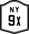 New York State Route 9X marker