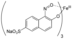 Structural formula of Naphthol Green B