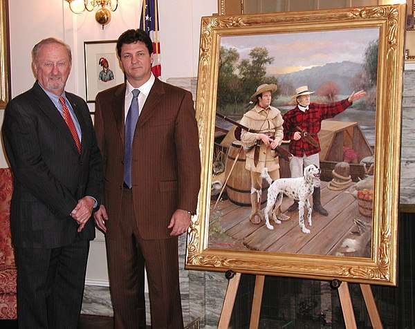 Nathaniel Pryor and Sam Houston Painting from Oklahoma State Senate