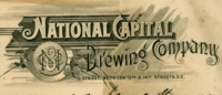 National Capital Brewery Company letter head
