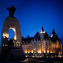 The National War Memorial and Château Laurier