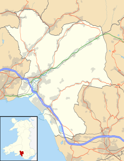 Map of Neath Port Talbot within Wales