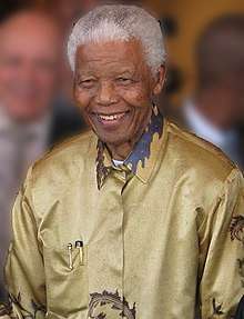 Nelson Mandela on the eve of his 90th birthday in Johannesburg in May 2008