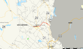 Map of New Hampshire Route 75