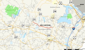 Map of New Hampshire Route 87
