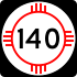 State Road 140 marker