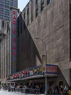 Facade of the Radio City Music Hall