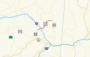 NY 311 follows a southwest–northeast alignment from NY 52 in Lake Carmel to NY 22 in Patterson. It intersects Interstate 84 northeast of Lake Carmel.