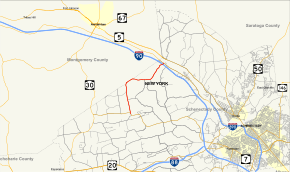 Map of New York State Route 160