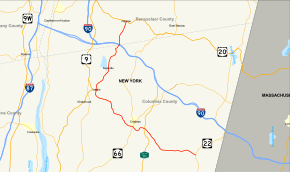 Map of New York State Route 203