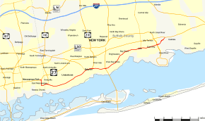 Map of New York State Route 27A