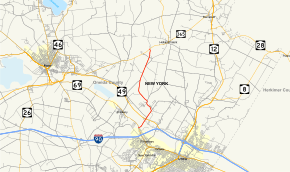 Map of New York State Route 291