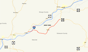 Map of New York State Route 357