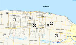 Map of New York State Route 387