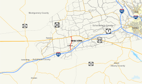 Map of New York State Route 395