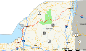Map of New York State Route 3