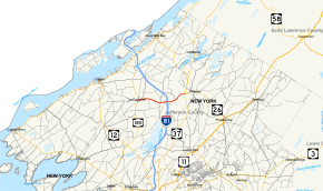 Map of New York State Route 411