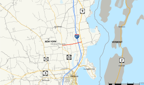 Map of New York State Route 456
